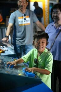 a boy playing a game