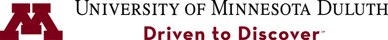 University of Minnesota Duluth logo with maroon "M" and the slogan "Driven to Discover," featured by Flying Fish Traveling Exhibitions Who We Are.