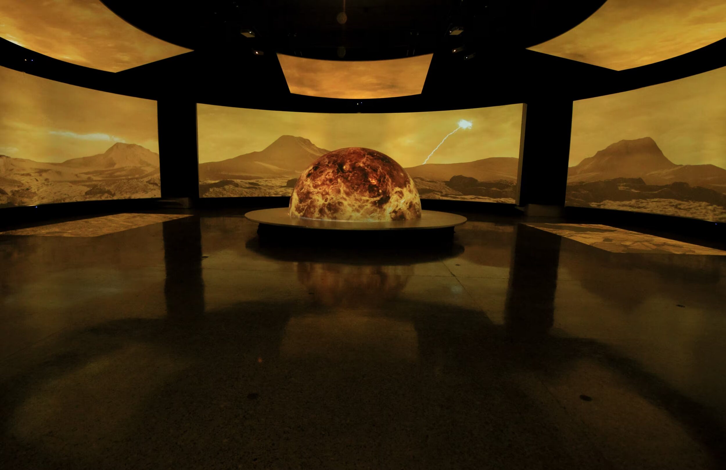 Neighborhood Earth - Futuristic display of Venus landscape